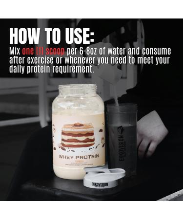 Ekkovision Protein Powder Brownie Batter Flavor 25 G Whey Protein per Scoop Low Lactose High Protein for Men & Women With Active Lifestyles Perfect for Shakes Smoothies and Recipes 60 Servings - Buy Online on GoSupps.com