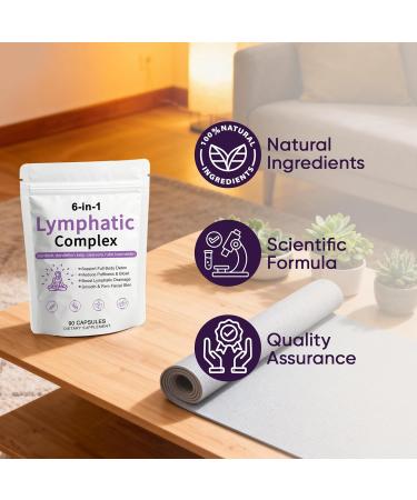 RETPMOSO 6-in-1 Lymphatic Complex Burdock Powder Dandelion Extract Kelp Extract Cleavers Extract Rutin Bromelain. Boost Lymphatic Flow Enhances Skin Glow & Elasticity. 30 Capsules (1) - Buy Online on GoSupps.com