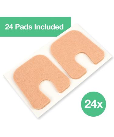 ZenToes U-Shaped Felt Callus Pads - 24 Pack Self-Stick Pedi Cushions to Protect Calluses and Reduce Foot Pain - Buy Online on GoSupps.com