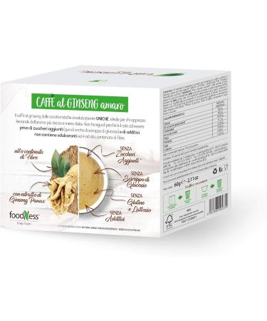  Foodness FoodNess - Ginseng amaro coffee capsule compatible with the Dolce Gusto system without gluten lactose and added sugar (6 Tot. 60 Capsules) - Buy Online on GoSupps.com