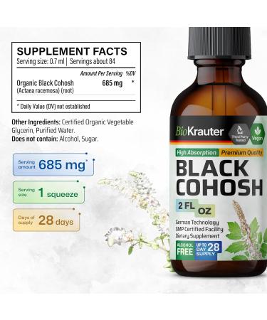 BIO KRAUTER Black Cohosh Tincture 2 Fl. Oz. & Uric Acid Support 60 Gummies - Buy Online on GoSupps.com