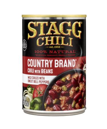 Stagg Country Brand Chili with Beans 15 Ounce (Pack of 12)