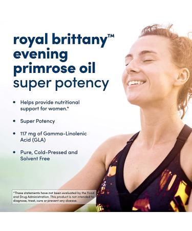 American Health Royal Brittany Evening Primrose Oil Softgels 2-Pack - Women's Health Support for PMS - Non-GMO Gluten-Free, 1300mg, 120ct - Buy Online on GoSupps.com