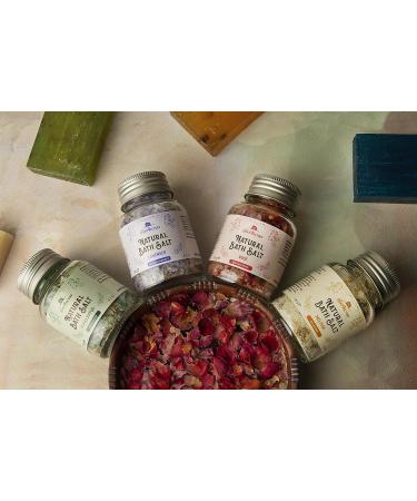 The Soap Factory Lavender Bath Salt 4.23 oz Glass Jar - Mineral-Rich Scrub with Essential Oils for Luxury Detox & Aromatherapy - Private Spa at Home - Buy Online on GoSupps.com