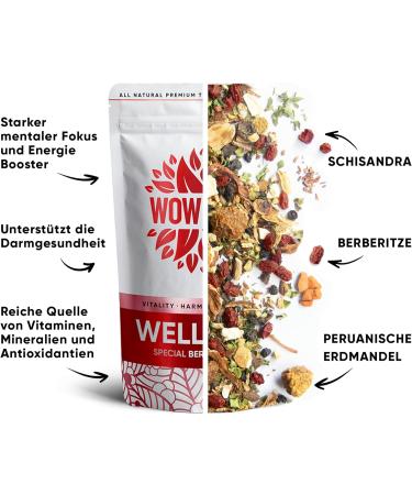 WOW TEA Berry Wellness Tea: 100% Natural 21-Day Program for Balance Strength & Vitality - Buy Online on GoSupps.com