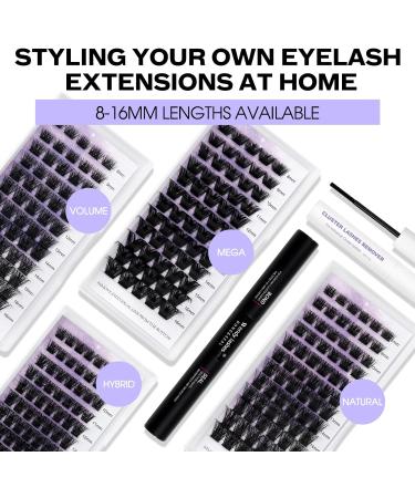 Soft Wispy D Curl 0.07mm Cluster Lashes 8-16mm Mix - DIY Individual Eyelash Extensions - Buy Online on GoSupps.com