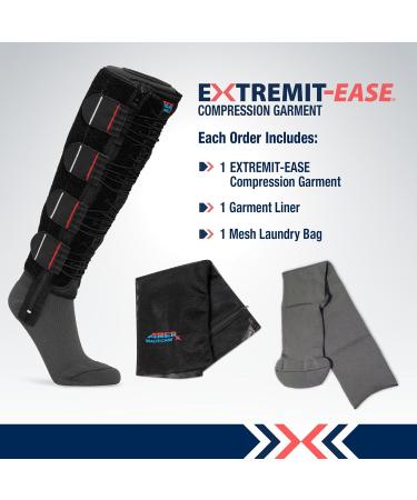 Extremite Tease Compression Bandage for Lower Legs | 30-50 mmHg Size M | Ideal for Lymphedema Venous Insufficiency & Post-Op Edema - Black - Buy Online on GoSupps.com