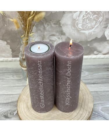 Cerziies Rustic Baptism Candle for Leo Boy or Girl - Personalized with Name & Date Hand Decorated Classic Wick - Buy Online on GoSupps.com