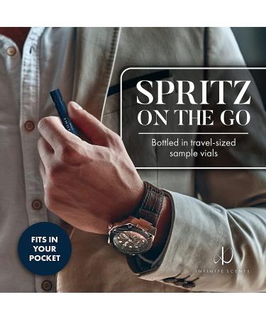 Infinite Scents Men's Cologne Sampler Set - 10 Designer Fragrances + Pocket-Sized Pouch | Travel-Size Cologne Samples Gift Set - Buy Online on GoSupps.com