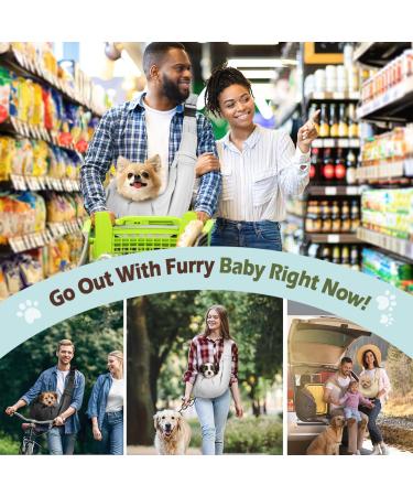 Pawaboo Dog Carrier Bag - Portable Pet Shoulder Bag for Small Dogs & Cats (Up to 12lbs) - Adjustable Strap Travel Friendly - Gray - Buy Online on GoSupps.com