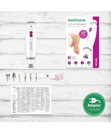 Medisana MP 840 Electric Manicure & Pedicure Set - 7 Attachments for Nails Cuticles & Corners | International Shipping Available - Buy Online on GoSupps.com