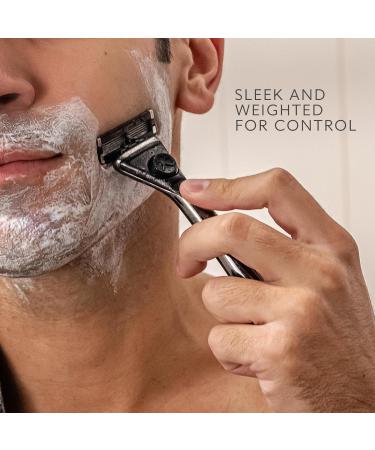 Dollar Shave Club Premium Gift Set | Extra Close Shaves with Cartridges Heavy Metal Handle Prep Scrub & Shave Butter - International Shipping Available - Buy Online on GoSupps.com