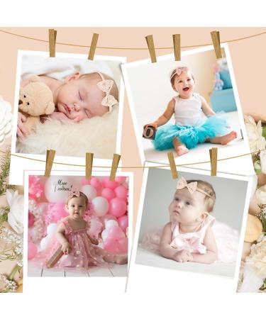 Euioovm Baby Girl Hair Bands - 4 Pack Bow Headbands for Toddlers | Embroidered & Printed Nylon Headgear - Buy Online on GoSupps.com