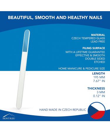 Large Crystal Nail File with Swarovski Elements Hand Made Czech Tempered Glass Lifetime Guaranty in Suede Sleeve (Fireopal) - Buy Online on GoSupps.com