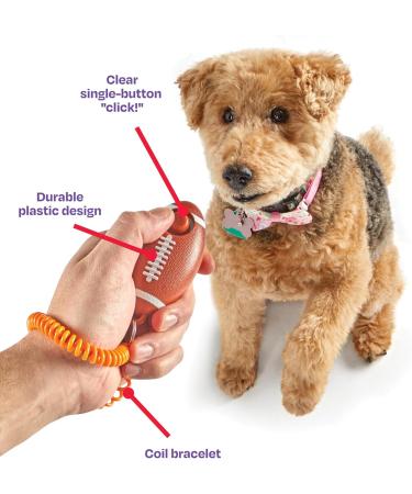 Brightkins Smarty Pooch Training Clicker - American Football Style Dog Clicker for Effective Training | Flexible Hand Loop | Enhance Dog Behavior Solutions - Buy Online on GoSupps.com