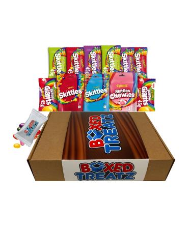 Skittles Rainbow Sweet Hamper - Festive Sweets Gift Box (800g) - Christmas Sweets Selection - Perfect Sweets Multipack Boxed Treatz - Buy Online on GoSupps.com