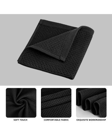 SFTXEY 100% Cotton Kitchen Dish Cloths 10-Pack Waffle Weave Dish Towels Ultra Soft Absorbent Quick Drying for Kitchen Towels Set Dish Rags 12x12 Inches(Black) Black 12 in x 12 in - Buy Online on GoSupps.com