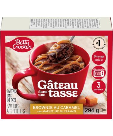 Betty Crocker Caramel Fudge Brownies with Caramel Topping 294 Grams Package Includes 3 Mug Cakes - Buy Online on GoSupps.com