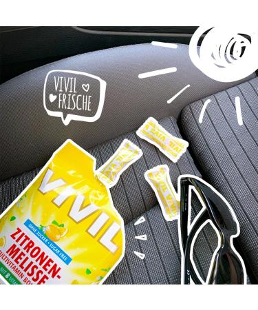 Vivil Lemon Balm Multivitamin Candy - 8 Vitamins Sugar-Free Vegan - 120g Bag with Refreshing Lemon Taste - Buy Online on GoSupps.com