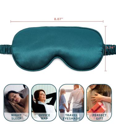 LERSVICVIL 2 Pack Satin Sleep Masks for Women Men - Black & Green | Soft Eye Mask Cover for Effective Shading & Comfortable Sleeping with Elastic Strap - Buy Online on GoSupps.com