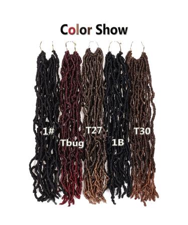 Dorsanee 14 Inch Faux Locs Crochet Hair 7 Packs 1B/27 - Pre-looped Distressed Goddess Locs for Black Women - Buy Online on GoSupps.com