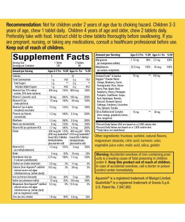Nature's Way Alive! Kids Chewable Multivitamin - Gluten Free, 120 Tablets | Best Kids Vitamins - Buy Online on GoSupps.com