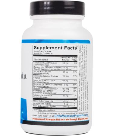 Ortho Molecular Reacted Multimin - 120 Capsules | Essential Multimineral Supplement - Buy Online on GoSupps.com