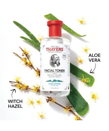 THAYERS Alcohol-Free Unscented Witch Hazel Toner with Aloe Vera 12 Fl Oz (Pack of 3) - Natural Skincare Toner Set - Buy Online on GoSupps.com