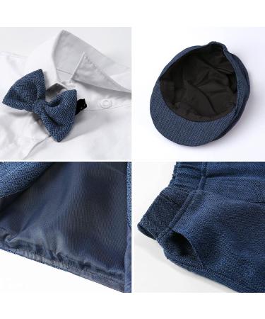 Mint Green Baby Boys Herringbone Tweed Suit Set 4pcs | Wedding Outfit 1-4 Years | Blue 3-4 Years - Buy Online on GoSupps.com