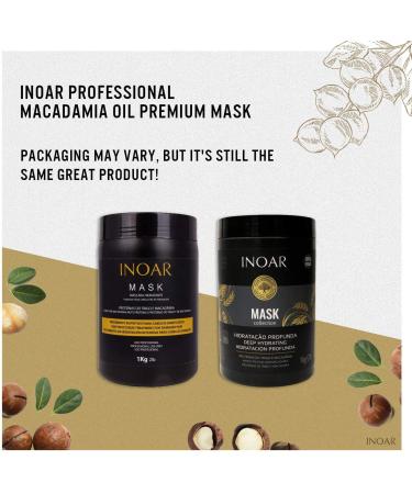 Haarmask Protein & Macadamia - Inoar | Nourishing Hair Treatment for Silky Shine | Buy Internationally Online - Buy Online on GoSupps.com