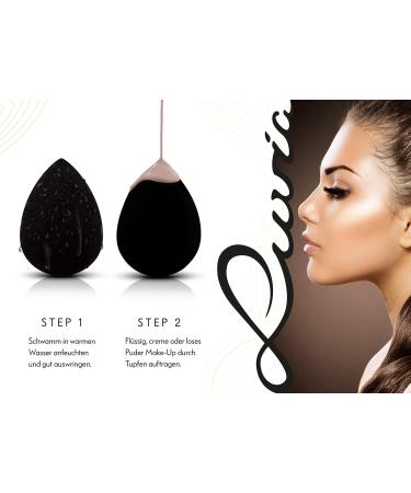 Luvia Beauty Blender Sponge - Extra Soft Make-Up Egg in Timeless Black - Best Cosmetic Blending Sponge for Flawless Application - Buy Online on GoSupps.com