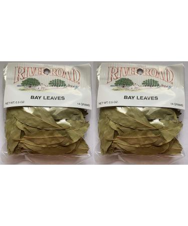 River Road Dried Whole Bay Leaves, 1/2 Ounce Bag (Pack of Two Bags)