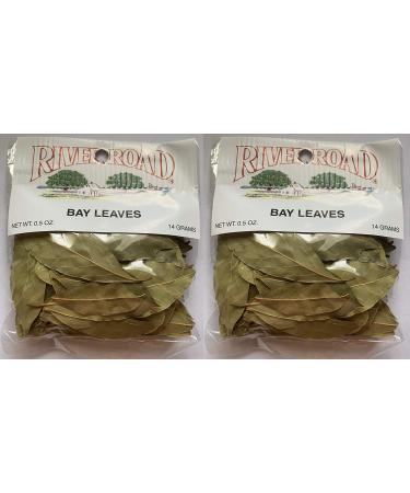 River Road Dried Whole Bay Leaves, 1/2 Ounce Bag (Pack of Two Bags)