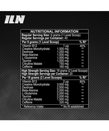 AC8 Pre Workout Powder - Preworkout Supplement for Men and Women with Creatine and Caffeine - 360g (Tropical Blast) - Buy Online on GoSupps.com