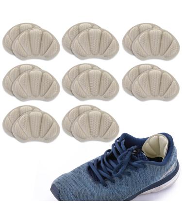 Sibba 8 Pairs Heel Grips with Strong Sticky Backing Shoes Pads Sticker Heel Cushion Pads Shoe Liner Inserts for Loose Shoes Anti Blister Comfort Insole Heel Protectors Nude