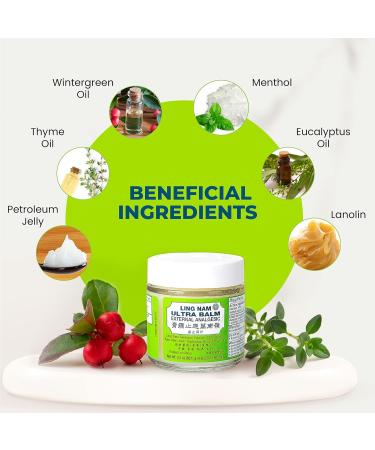 Ling Nam Ultra Balm 2.3oz for Cooling Pain Relief - Backache, Arthritis, Strains, Bruises, Sprains - Exp Year 2026 - Buy Online on GoSupps.com