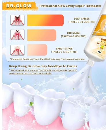 Kids Toothpaste Cavity Repair Toothpaste Hydroxyapatite Toothpaste Fluoride Free Tooth Repair Remineralizing Toddler Toothpaste Kids Enamel Repair Tooth Decay Treatment Fruit Flavor 1.76oz 1.76 Ounce (Pack of 1) - Buy Online on GoSupps.com