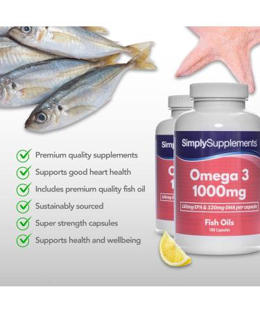 Omega 3 Fish Oil 1000mg Capsules | 360 Capsules | EPA & DHA | UK Made - Buy Online on GoSupps.com