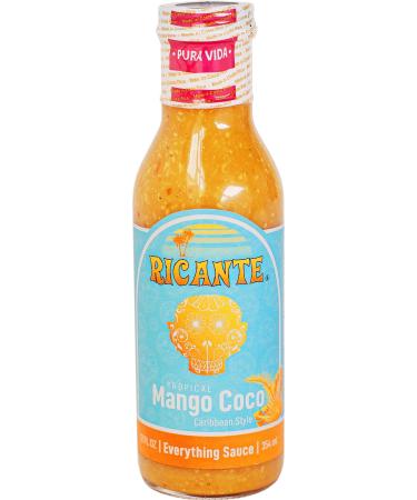 Ricante Tropical Mango Coco Caribbean Style Everything Sauce, Keto and Gluten Friendly, Whole 30 Approved, 12-Ounce Bottle 12 Fl Oz (Pack of 1)