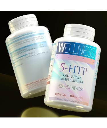 WELLNESS OPTI 5HTP Griffonia Simplicifolia Extract 490mg Per Tablet 180 Tablets - Natural Support for Your Daily Balance Enrich Your Routine With Natural Extracts - Buy Online on GoSupps.com