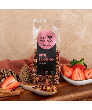 Teeverliebt - Winter Edition Winter Strawberry Fruit Tea 100 g | Loose Fruit Tea | Delicious Tea Mix Ideal as a Gift for Christmas - Buy Online on GoSupps.com