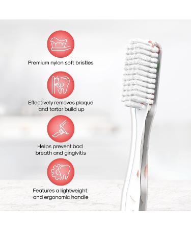 SMYL Soft Toothbrush for Adults | Nylon Bristles | Oral Care & Plaque Removal | Lifestyles Fun Strawberry - Buy Online on GoSupps.com