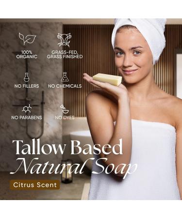 Eat My Face 2 Beef Tallow Sunscreens SPF 30 & 2 Beef Tallow Soaps Bundle Organic Sunscreen for Face with Non Nano Zinc Oxide Citrus Bergamot Soap Bar Moisturizing Handmade Tallow Soap - Buy Online on GoSupps.com