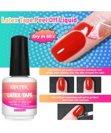 XIFEPFR Gel Nail Polish Remover Kit - 2 Pack with Liquid Latex Tape | Professional Manicure Tool for Quick & Easy Soak-Off Gel Removal - Buy Online on GoSupps.com