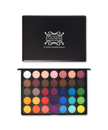 Evanese Beauty Makeup 35 Color High Pigment Eyeshadow Palette Latin Fever