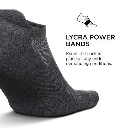 Feetures High Performance Cushion No Show Tab Running Socks - Unisex Athletic Ankle Socks - Moisture Wicking - Heather Gray - Buy Online on GoSupps.com