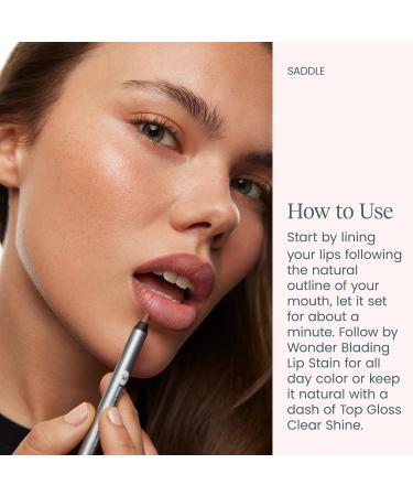 Wonderskin 360 Contour Lip Liner Pencil - Long Lasting, Waterproof & Nourishing Lipliner in Saddle - Buy Online on GoSupps.com