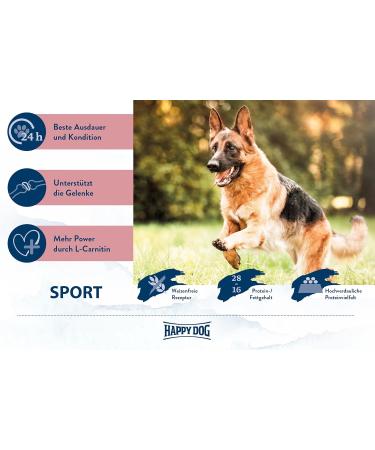 Happy Dog 60776 Supreme Fit & Vital Sport - 14 kg Sole Feed for Active Dogs | Performance & Nutrition Booster - Buy Online on GoSupps.com