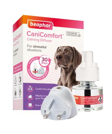 Beaphar | CaniComfort Calming Starter Kit | Diffuser Plug-in With Refill | Reduces Anxiety & Stress in Dogs | Helps Ease Fear of Fireworks | Covers 70m Area | Lasts Up To 30 Days Calming diffuser - Buy Online on GoSupps.com