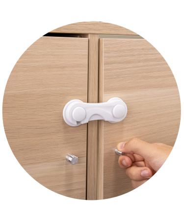 6-Pack Child Proof Locks for Cabinet Doors, Pantry, Closet, Wardrobe, Cupboard, Drawers - 3M - No Drilling - Child Safety Locks for Cabinets and Drawers - Baby Proofing Cabinet Lock